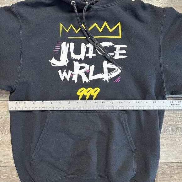 Juice Wrld 999 Sweatshirt Mens S Black Hoodie Soft Fleece Rap Concert - Picture 6 of 7